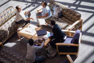 Students studying